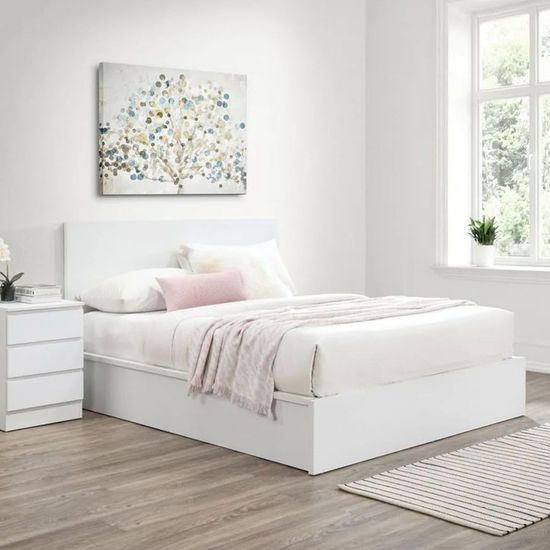 Oslo White Ottoman Storage Bed - Sizes Available