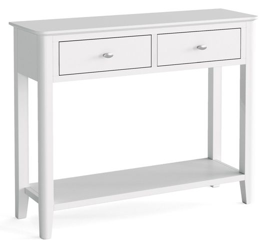 Hampstead White 2 Drawer Console Table
