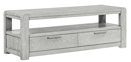 Amsterdam Grey Washed Oak 2 Drawer TV Unit