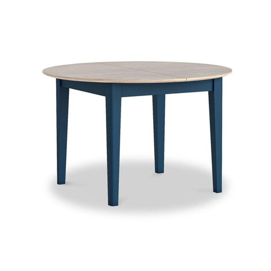 Marlow Blue 4-6 Seater Round Extending Dining Table - 120cm-155cm