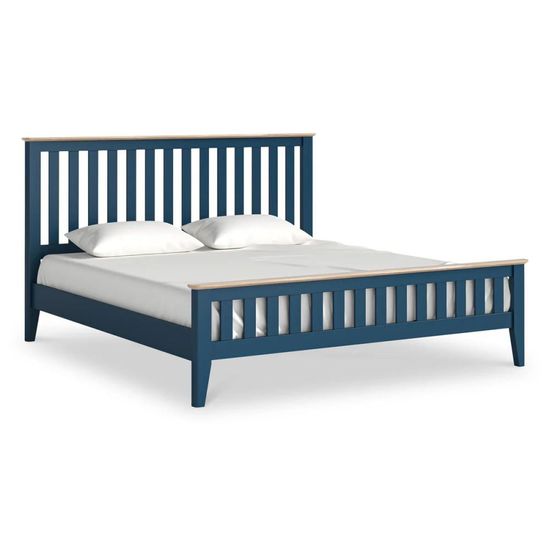 Marlow Blue 6ft Queen Size Slatted Bed