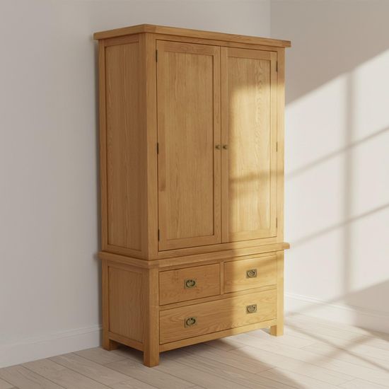 Salisbury Premium Oak 2 Door 3 Drawer Wardrobe