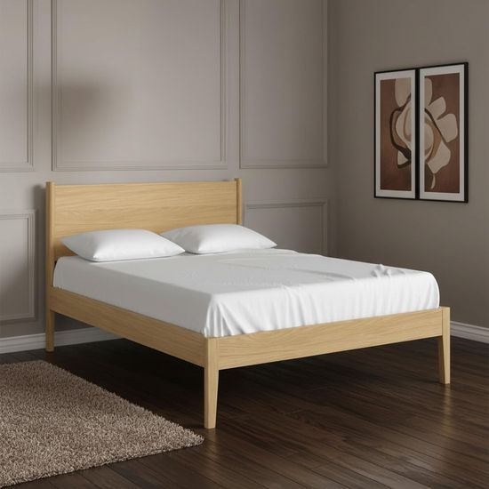 Paris Oak 4ft 6in Double Panelled Bed
