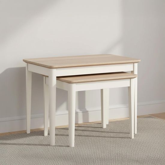 Marlow White Nest of 2 Tables