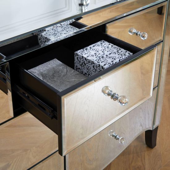 Palermo Mirrored 4 Drawer Dressing Table