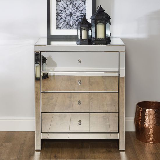 Seville Mirrored 4 Drawer Chest