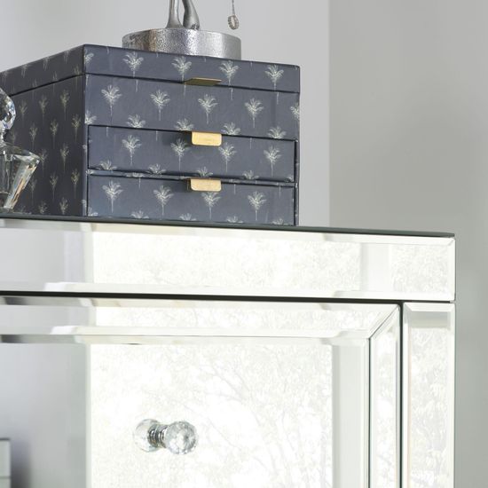 Valencia Mirrored 5 Drawer Narrow Chest