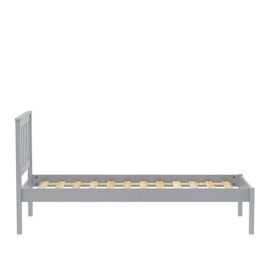 Denver Grey Slatted Bed - Sizes Available
