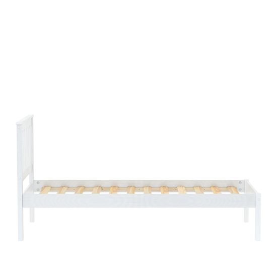 Denver White Slatted Bed - Sizes Available