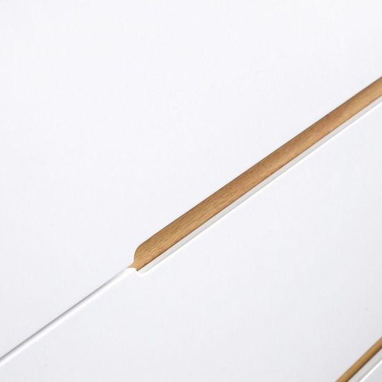 Alicia White 2 Drawer Bedside Cabinet