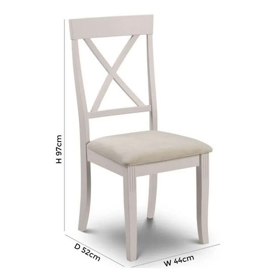 2 x Davenport Ivory Cross Back Dining Chair