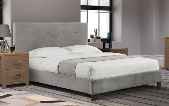 Shoreditch Grey Fabric Bed - Sizes Available