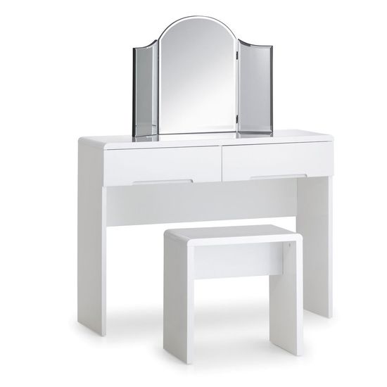 Manhattan White Gloss 2 Drawer Dressing Table