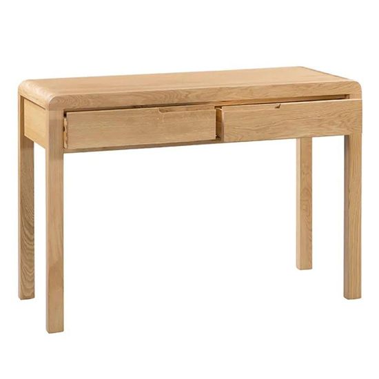 Curve Oak 2 Drawer Dressing Table with Stool