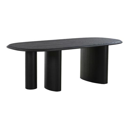 Tirano Black 8 Seater Pedestal Dining Table - 220cm