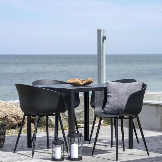 2 x Roda Black Garden Dining Chair