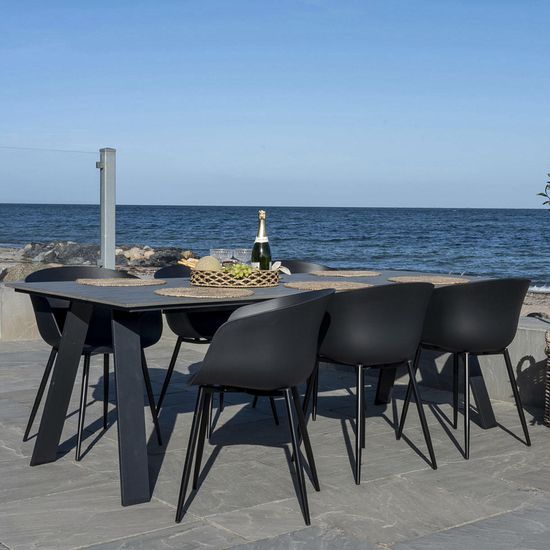 2 x Roda Black Garden Dining Chair