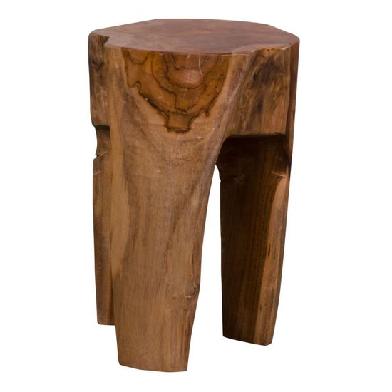 2 x Rose Natural Teak Wood Stool