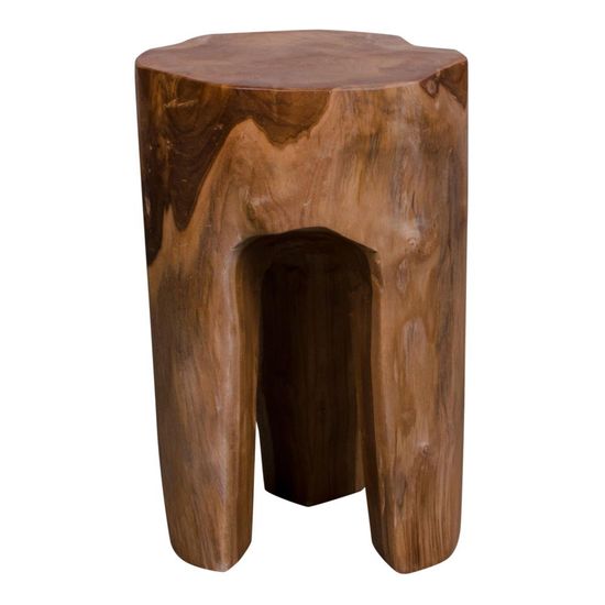 2 x Rose Natural Teak Wood Stool