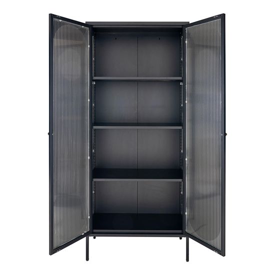 Adelaide Black Metal 2 Door Tall Cabinet