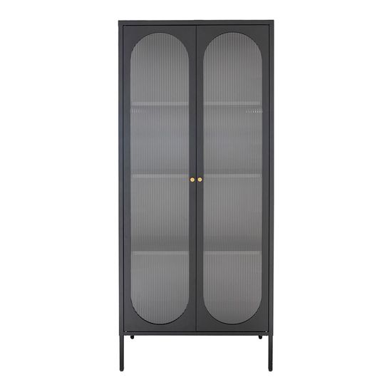 Adelaide Black Metal 2 Door Tall Cabinet