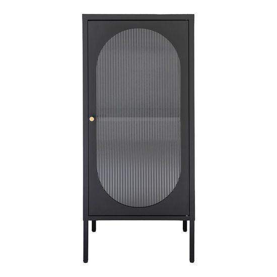Adelaide Black Metal 1 Door Narrow Cabinet