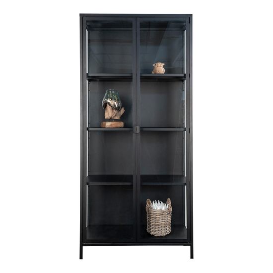 Brisbane Black Metal 2 Door Display Cabinet