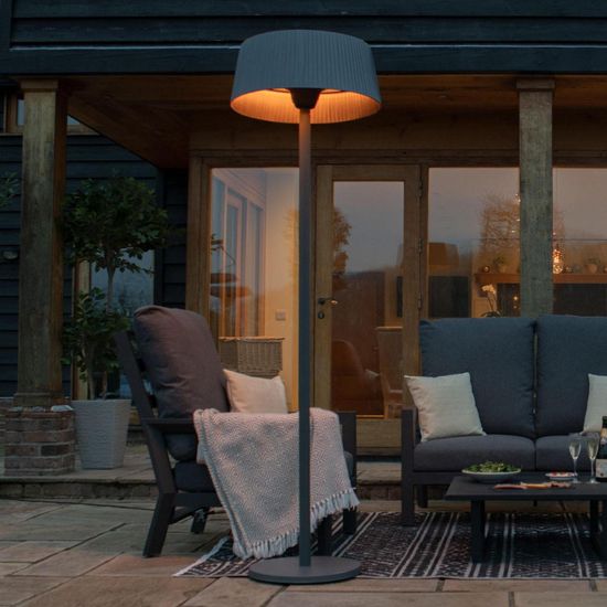 Maze 2100w Lyra White Freestanding Electric Patio Outdoor Heater