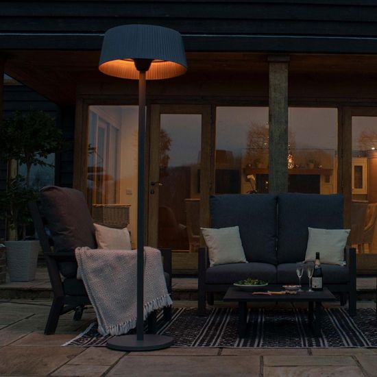 Maze 2100w Lyra White Freestanding Electric Patio Outdoor Heater