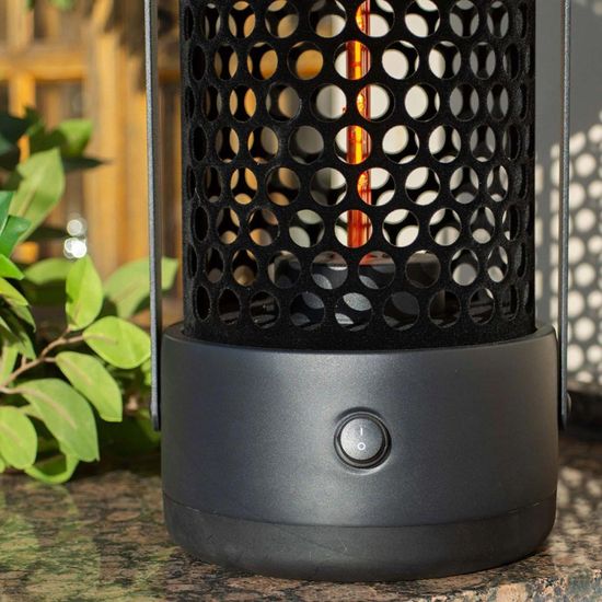 Maze Black 800w Luna Medium Portable Electric Patio Outdoor Heater