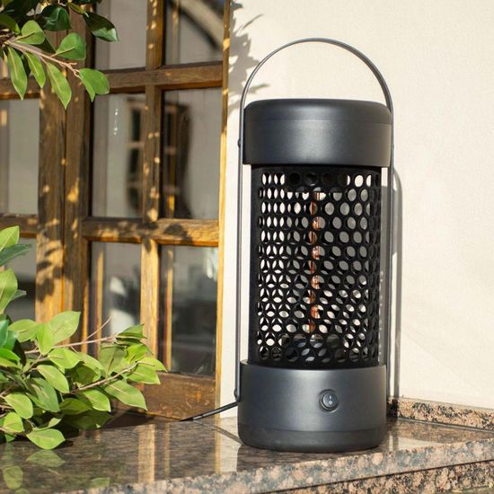 Maze Black 800w Luna Medium Portable Electric Patio Outdoor Heater