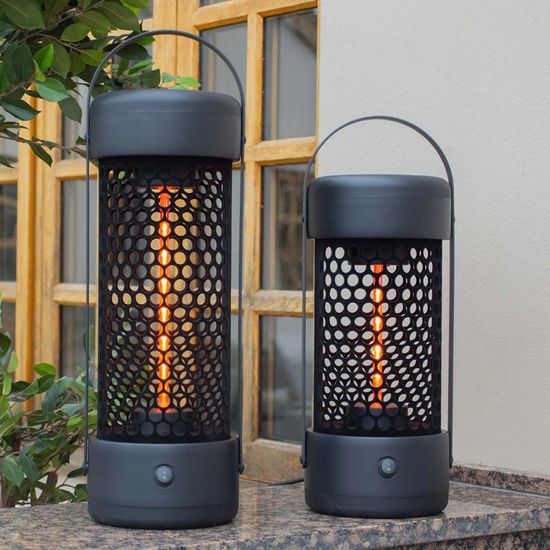 Maze Black 800w Luna Medium Portable Electric Patio Outdoor Heater