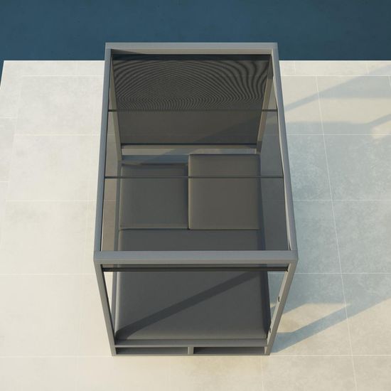 Maze Allure Flanelle Cabana Double Garden Sunlounger