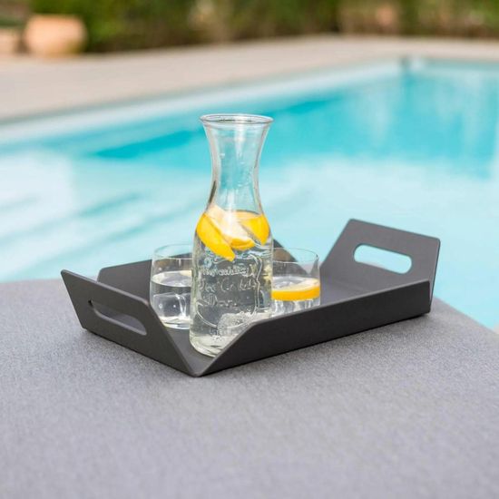 Maze Allure Charcoal Garden Sunlounger