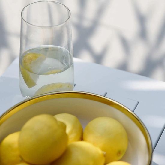 Maze White Aluminium Garden Side Table