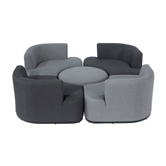 Maze Snug Lifestyle Suite Charcoal Sofa Garden Daybeds with Rising Table