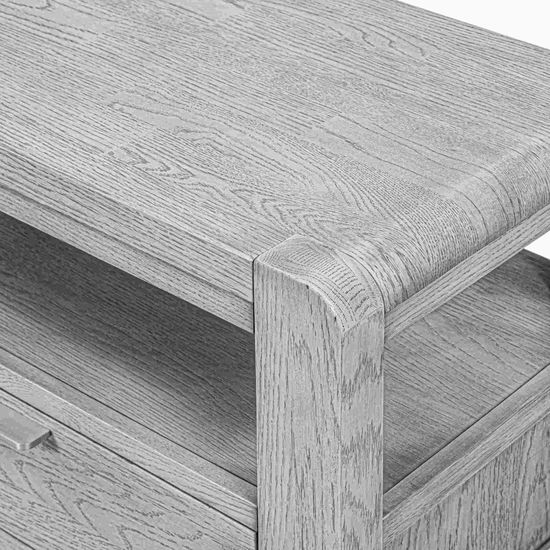 Amsterdam Grey Washed Oak 2 Drawer TV Unit