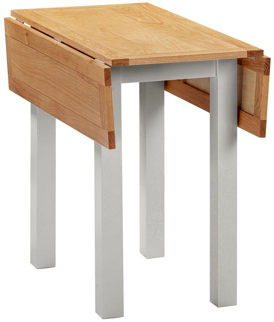 Lundy Grey Painted 2 Seater Square Drop Leaf Dining Table