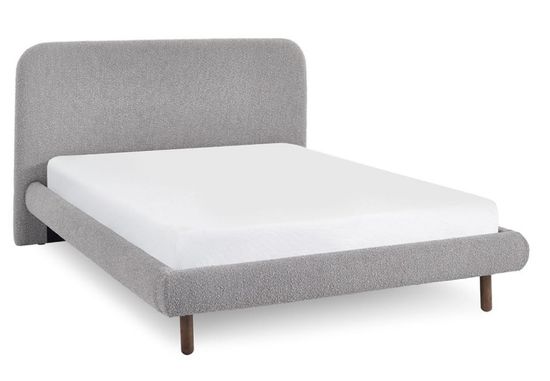 Hannah Grey Boucle Fabric Bed - Sizes Available