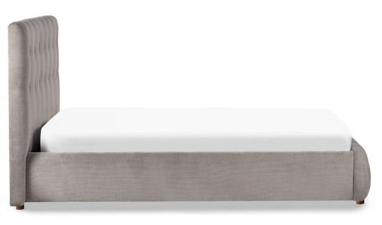 Odette Taupe Fabric Bed - Sizes Available