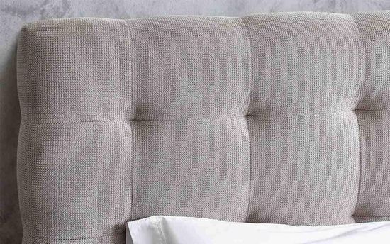 Odette Taupe Fabric Bed - Sizes Available