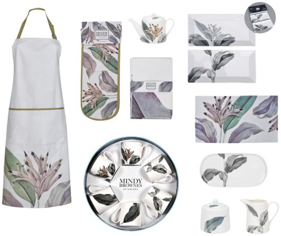 Mindy Brownes White, Green amd Purple Glass Birds of Paradise 4 Napkins (Set of 12)