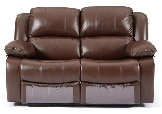 London Brown Leather 2 Seater Recliner Sofa