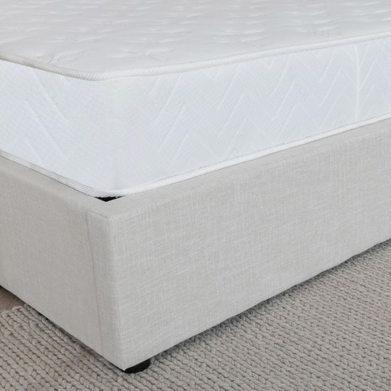 Sutton Natural Fabric 5ft King Size Ottoman Storage Bed