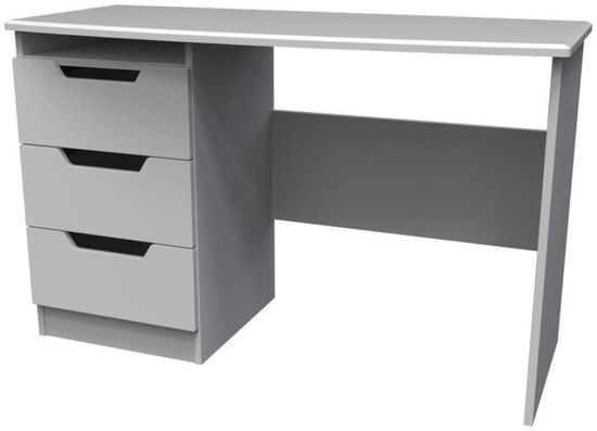 Bella Grey 3 Drawer Desk