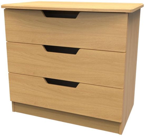 Bella Oak Effect 3 Drawer Small Chest