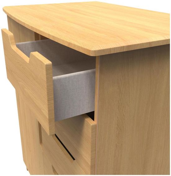 Bella Oak Effect 1 Door Midi Wardrobe