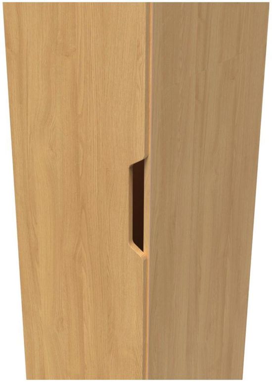 Bella Oak Effect 1 Door Single Wardrobe