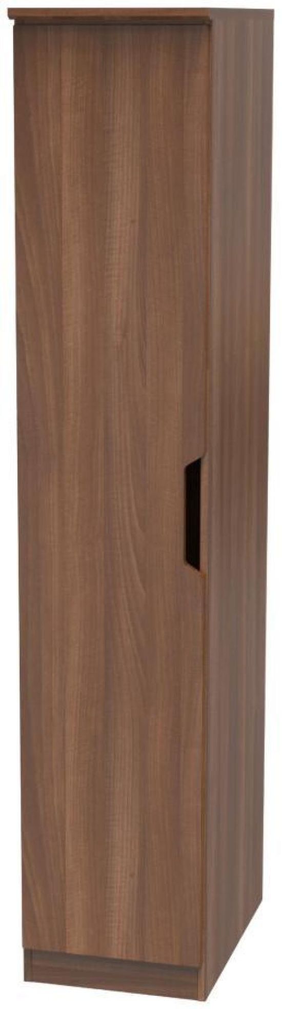 Bella Walnut Effect 1 Door Single Wardrobe
