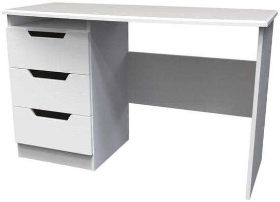 Bella White Ash 3 Drawer Desk